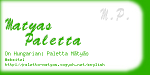 matyas paletta business card