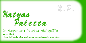 matyas paletta business card